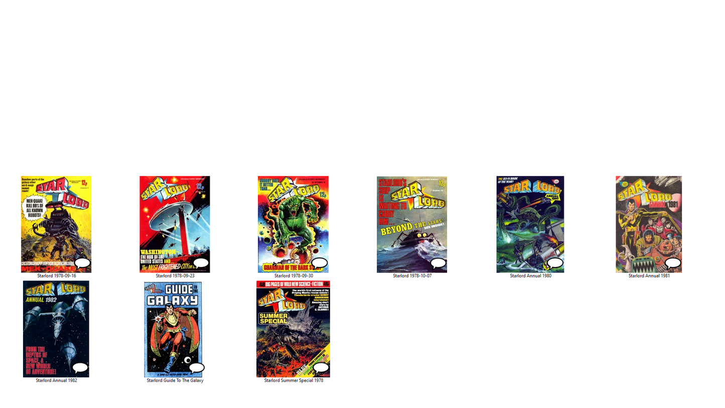 Starlord Comic - The Complete Collection on DVD-ROM +Annuals +Specials