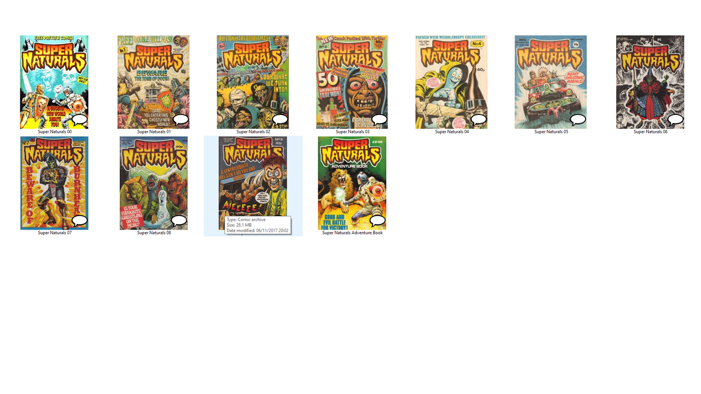 Supernaturals – Complete Comic Collection DVD-ROM +Adventure Book
