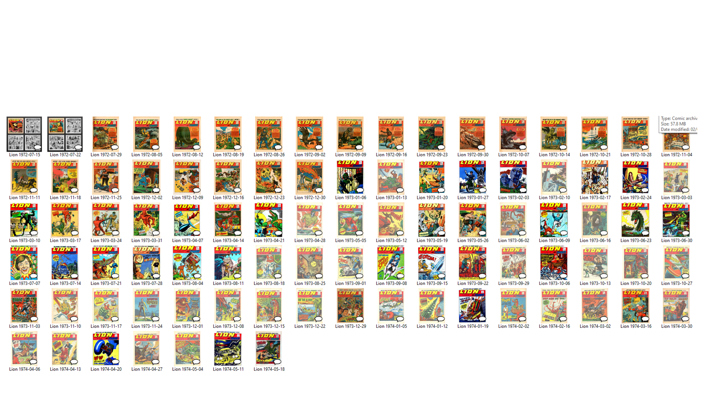 Lion Comic - The 1970s Collection - The Complete Seventies Comic Collection - Download