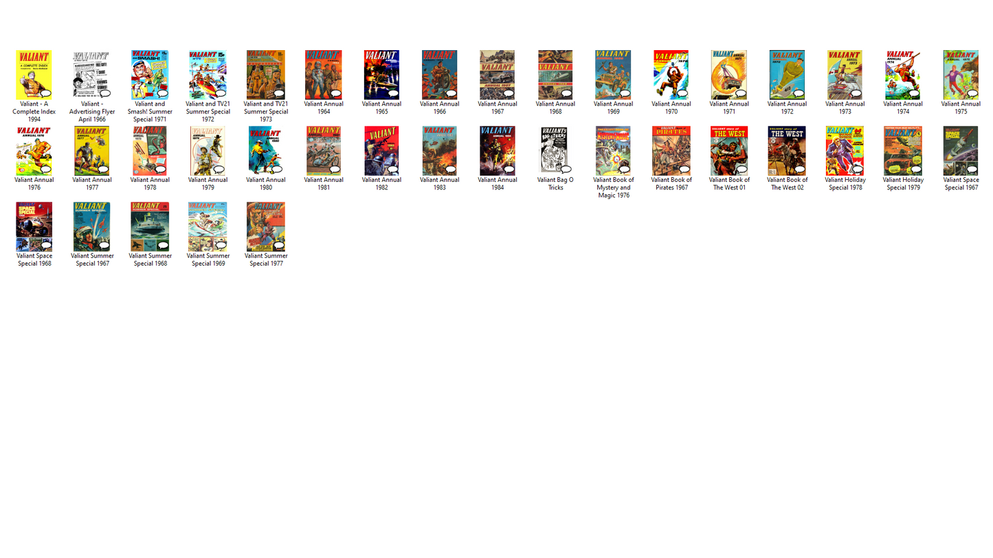 Valiant - The Complete 1970s Comic Collection on DVD-ROM (2 Disc Set) Comic Book Archive