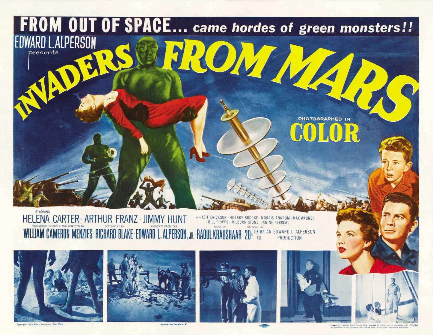 Invaders From Mars (1953) Jimmy Hunt - Sci-Fi Horror DVD (Disc Only)