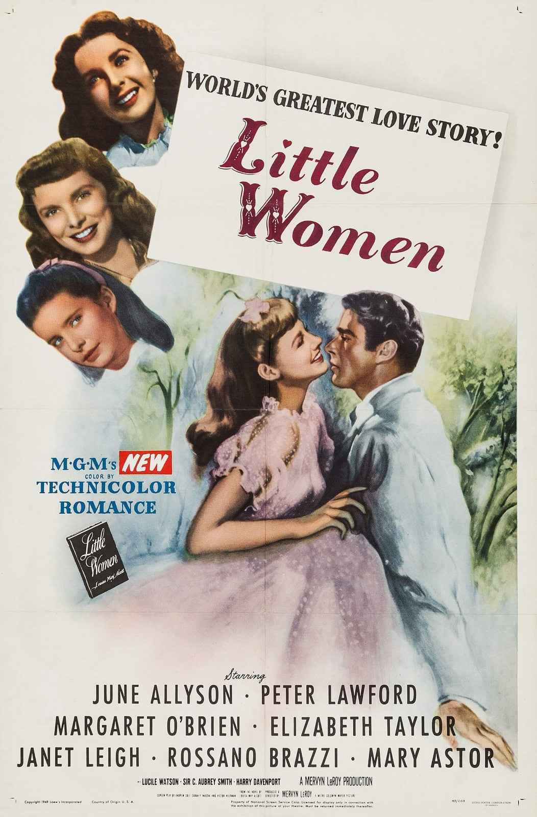 Little Women (1949) Elizabeth Taylor - Christmas Family Drama DVD (Disc Only)