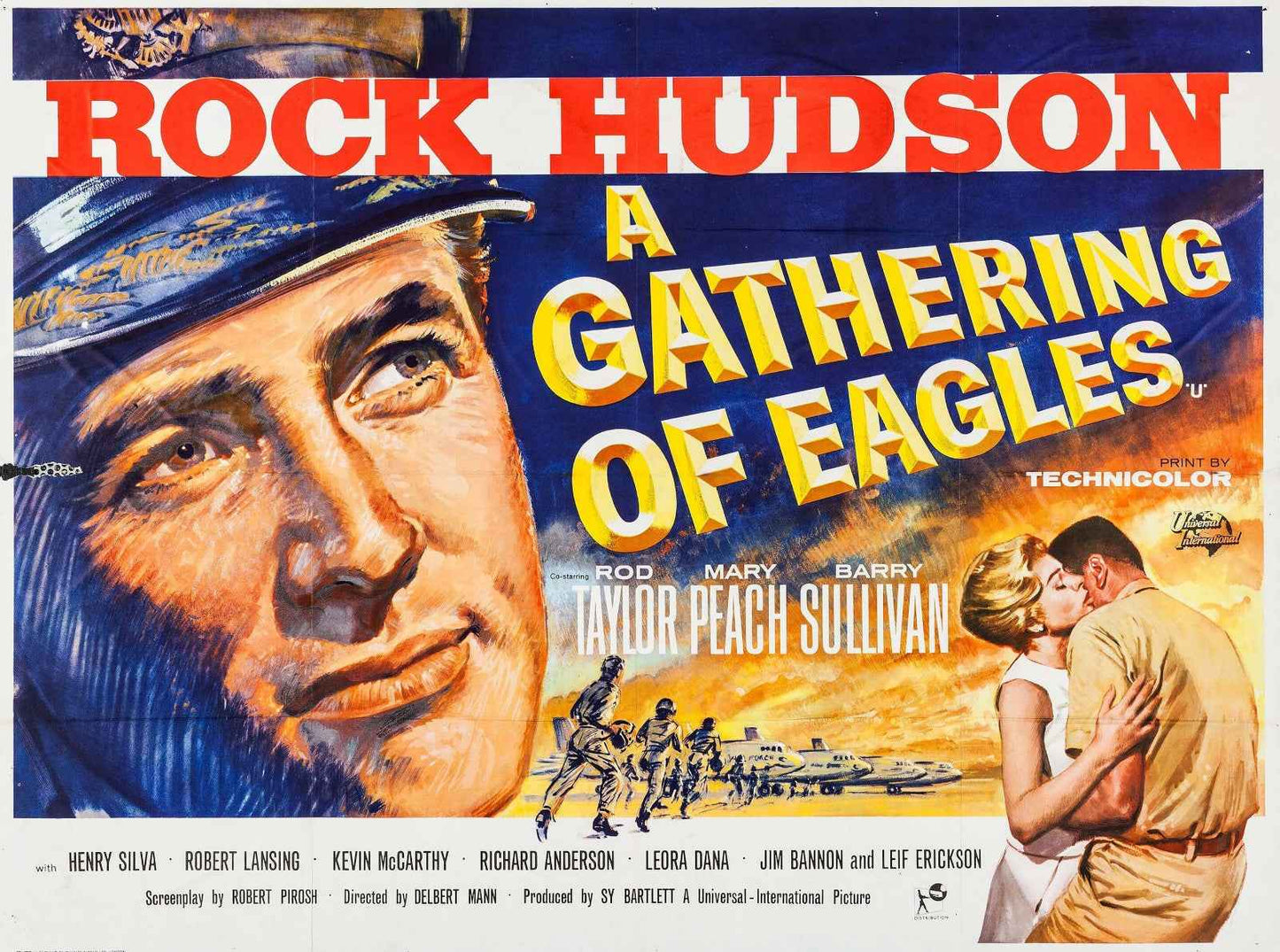 A Gathering of Eagles (1963) Rock Hudson, Rod Taylor - Drama DVD (Disc Only)
