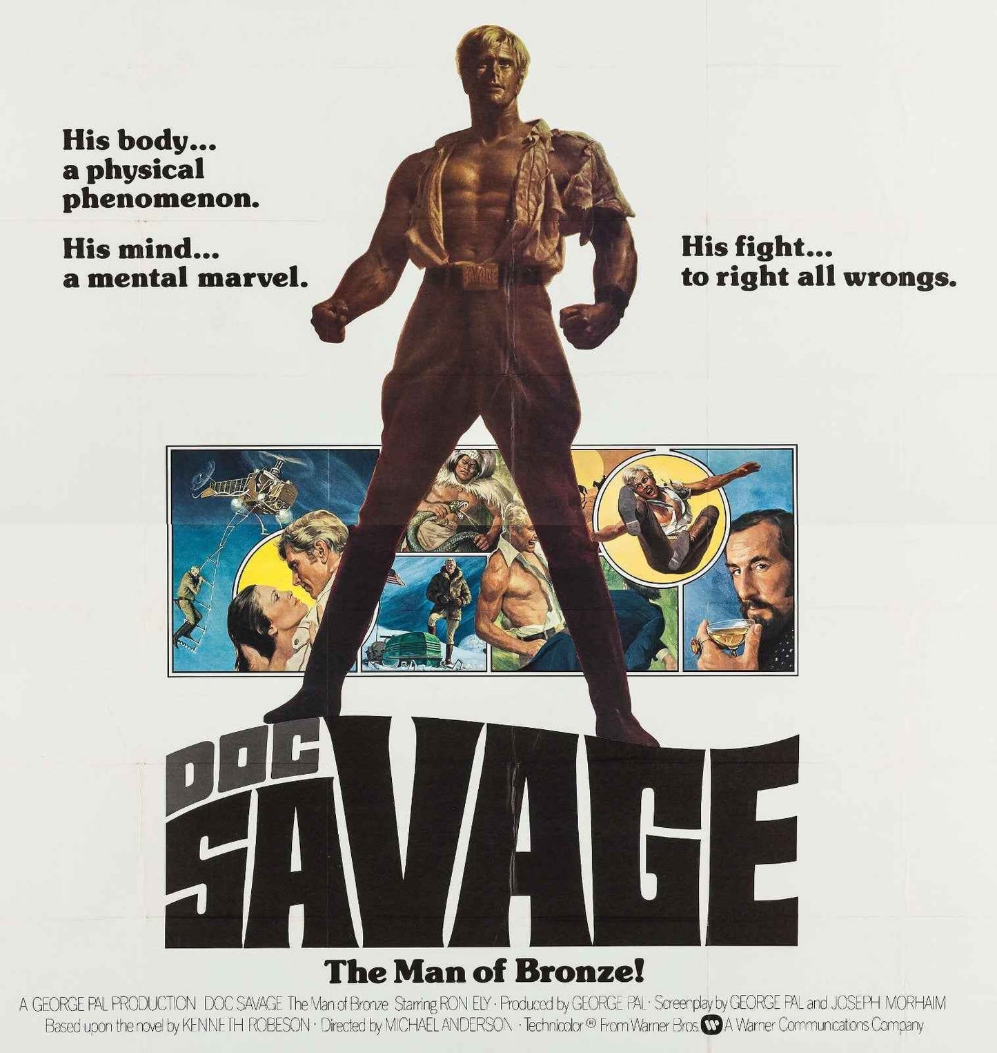 Doc Savage: Man of Bronze (1975) Ron Ely - Fantasy Adventure DVD (Disc Only)