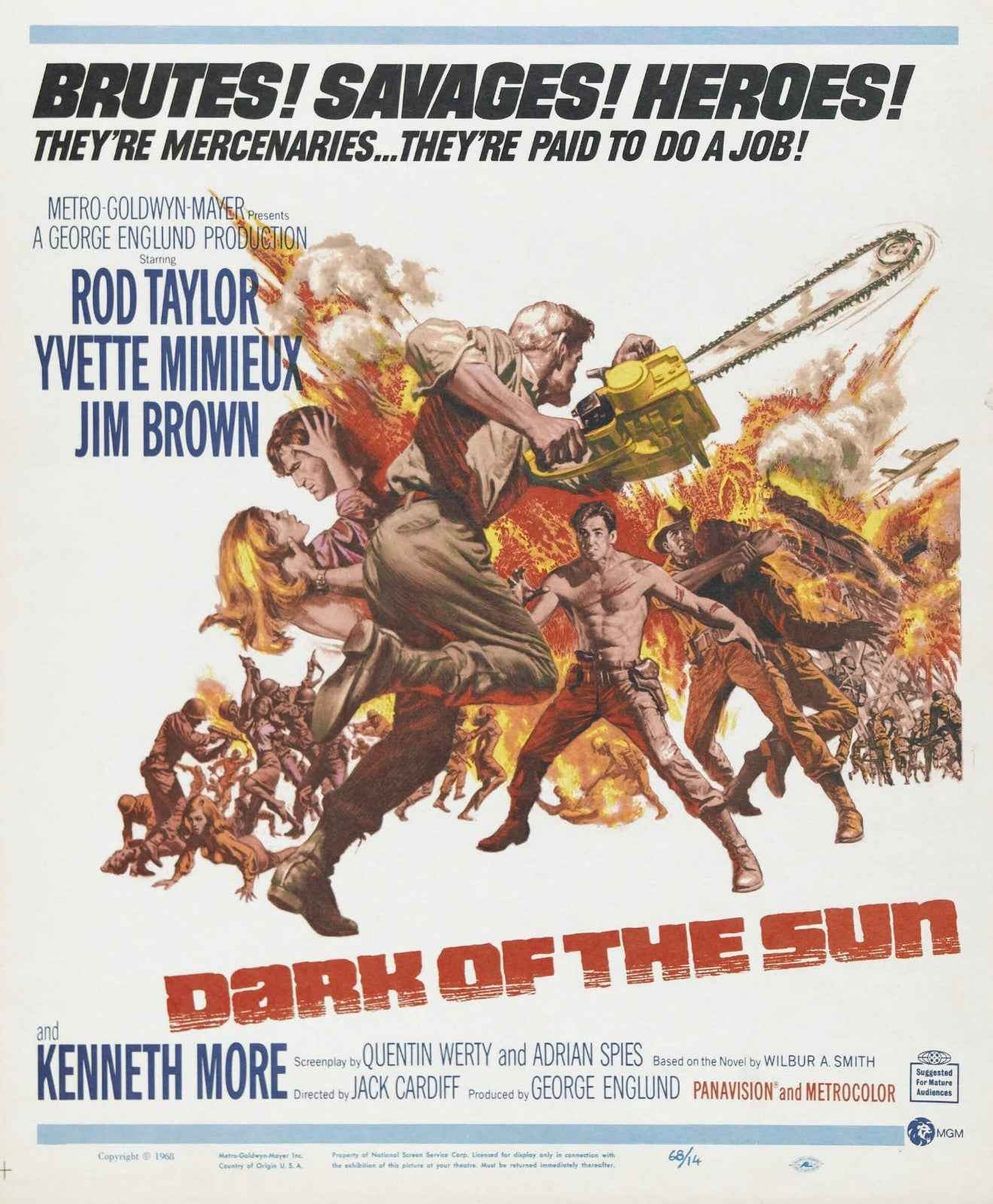 Dark of the Sun aka The Mercanaries (1968) Rod Taylor, Yvette Mimieux - War Drama DVD (Disc Only)