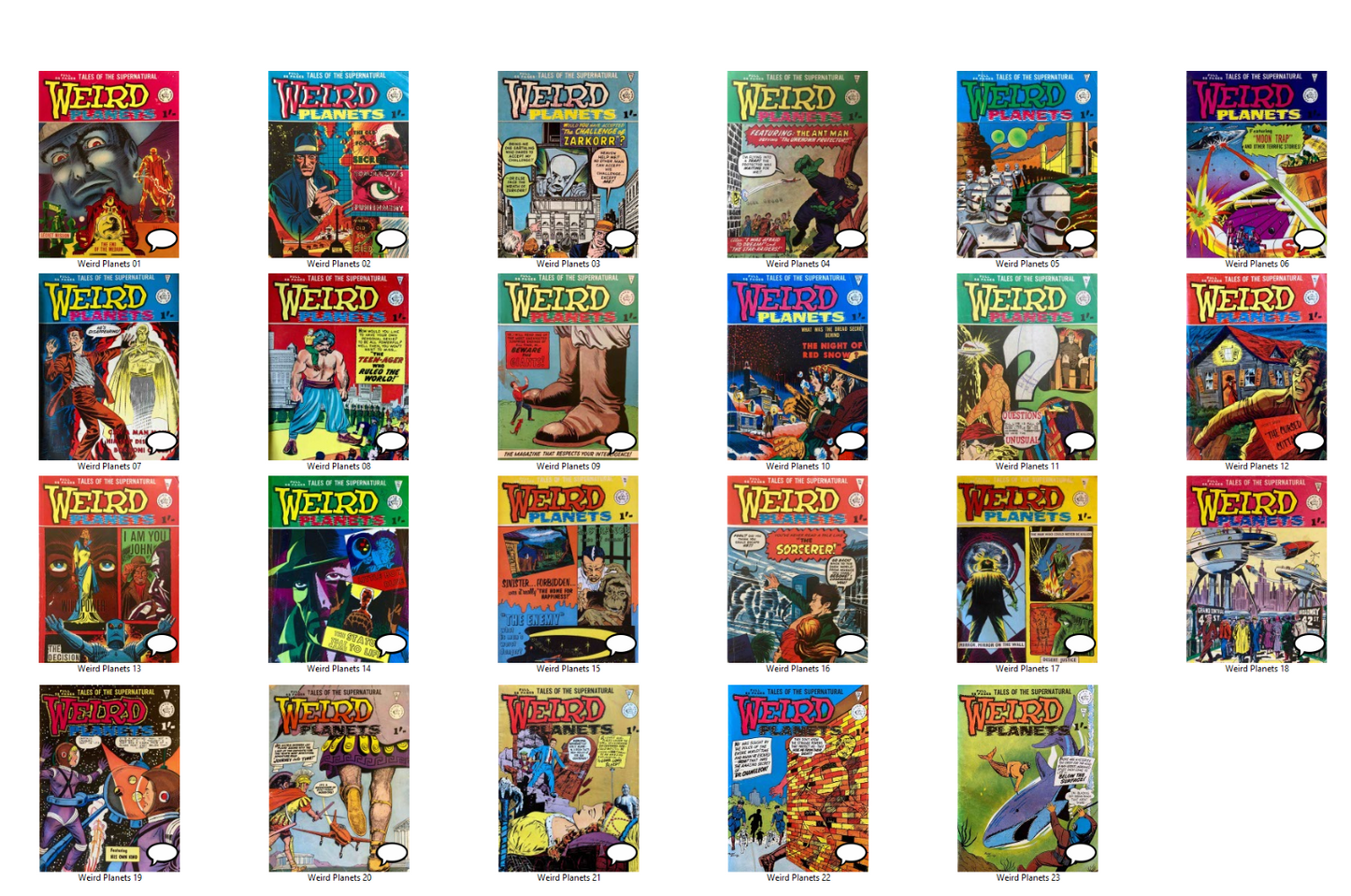 Weird Planets - The Complete Comic Book Collection on DVD-ROM (Issues 1-23)
