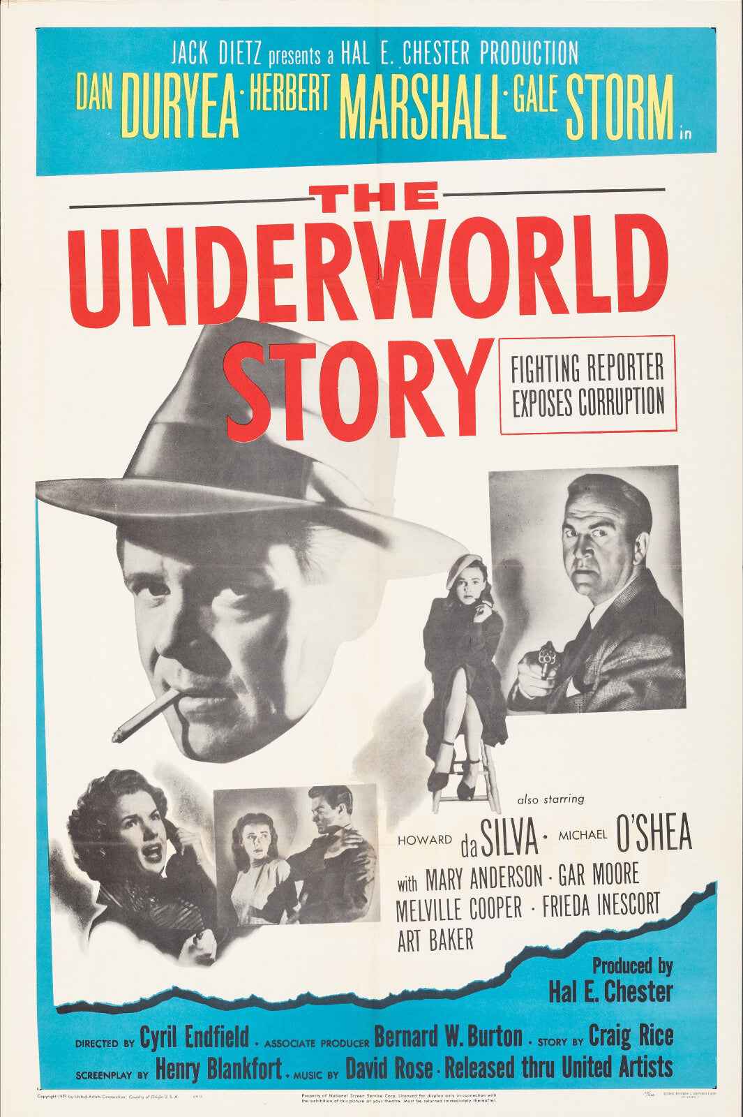 The Underworld Story (1950) Dan Duryea - Crime Drama DVD (Disc Only)