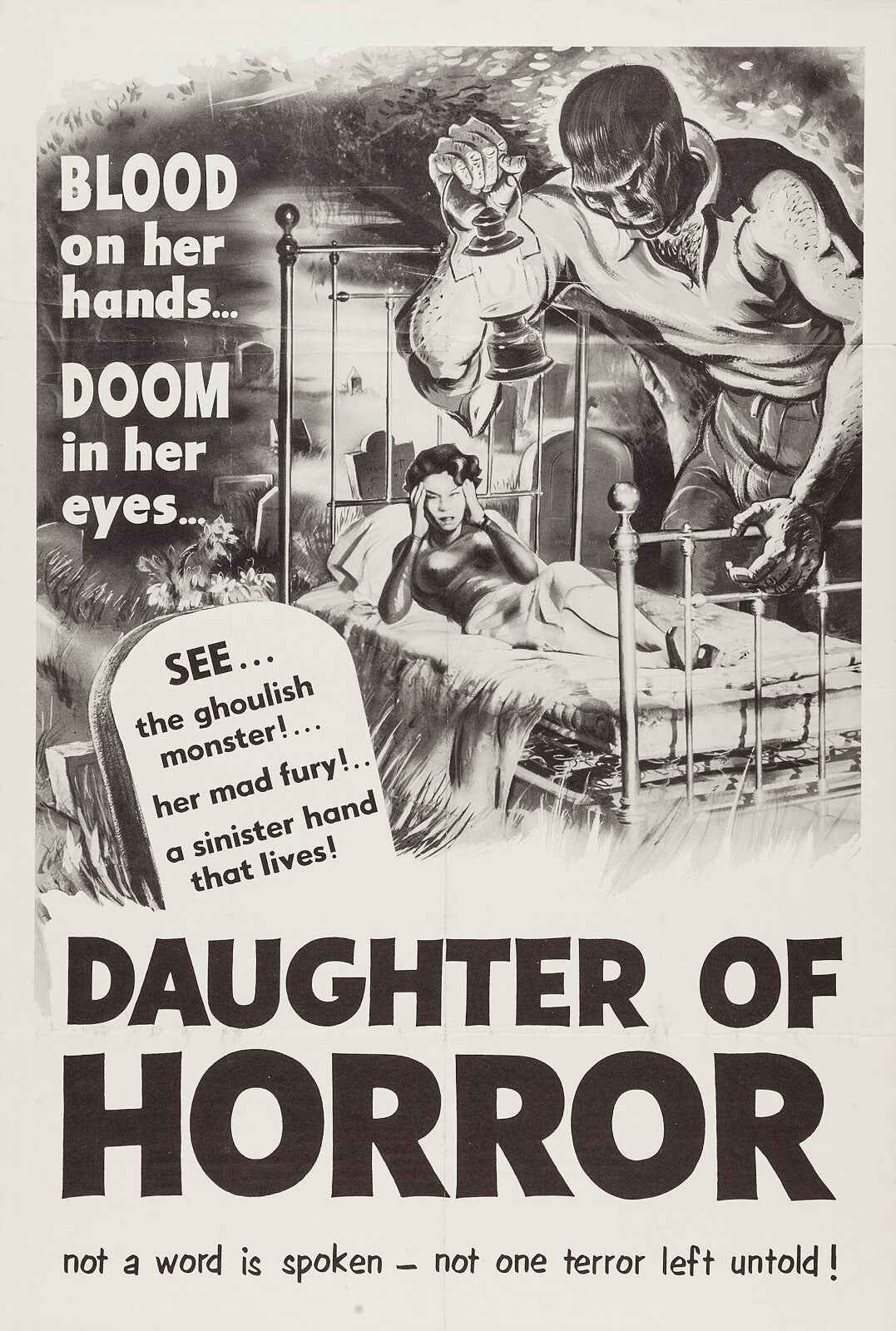 Dementia/Daughter of Horror (1955) Horror, Film Noir DVD (Disc Only)