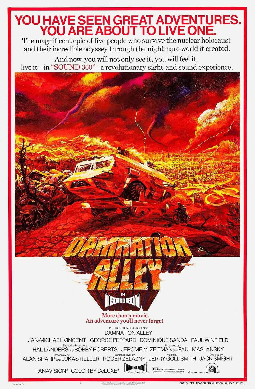 Damnation Alley (1977) Jan-Michael Vincent - Sci-Fi Adventure DVD (Disc Only)