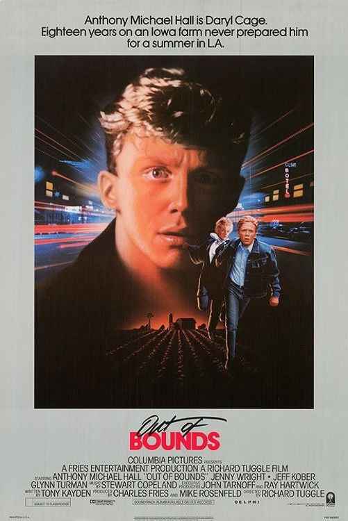 Out of Bounds (1986) Anthony Michael Hall - Crime Thriller DVD (Disc Only)