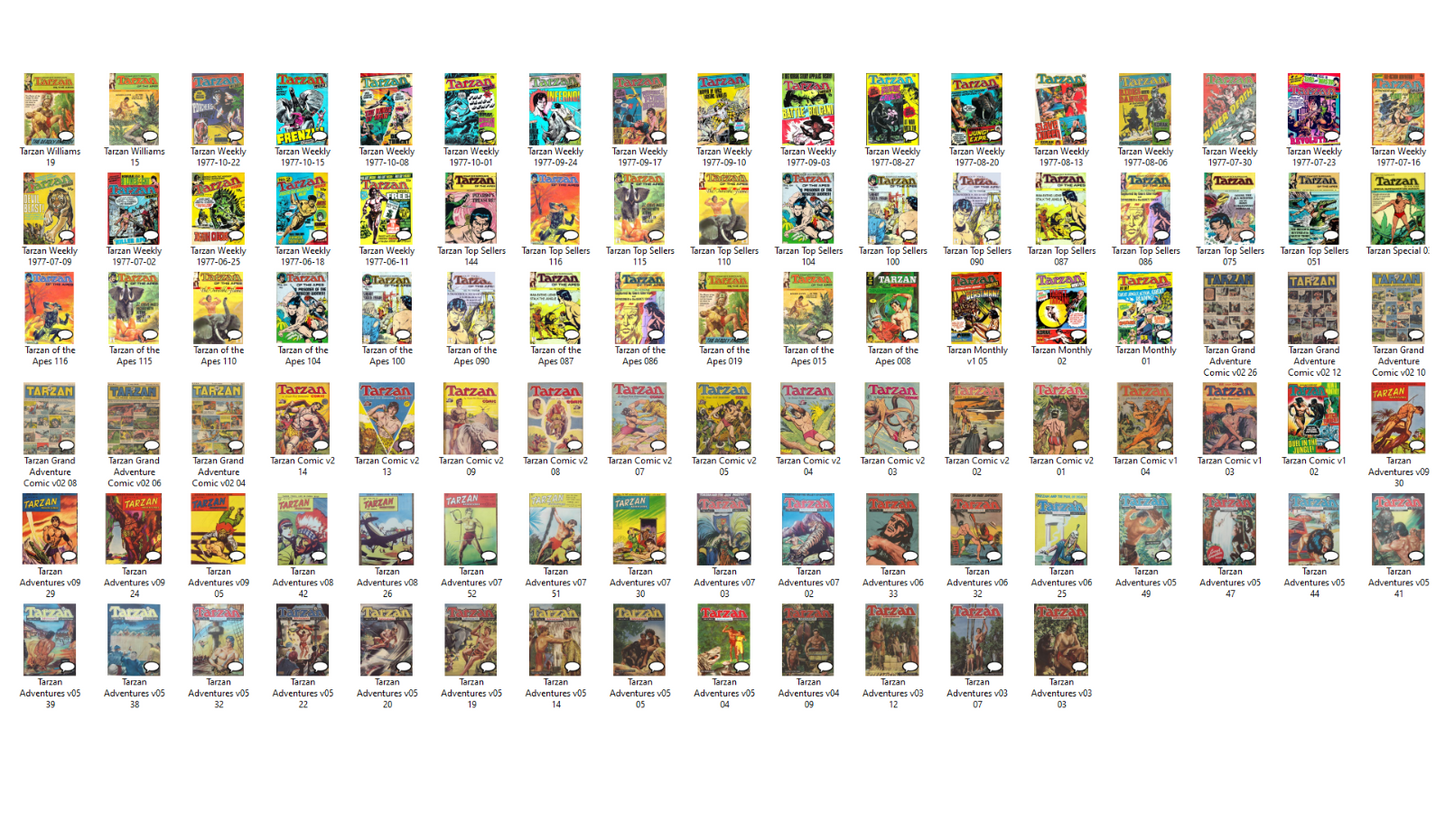 TARZAN Comic Book Collection on DVD-ROM Tarzan Comic, Grand Adventures, Specials