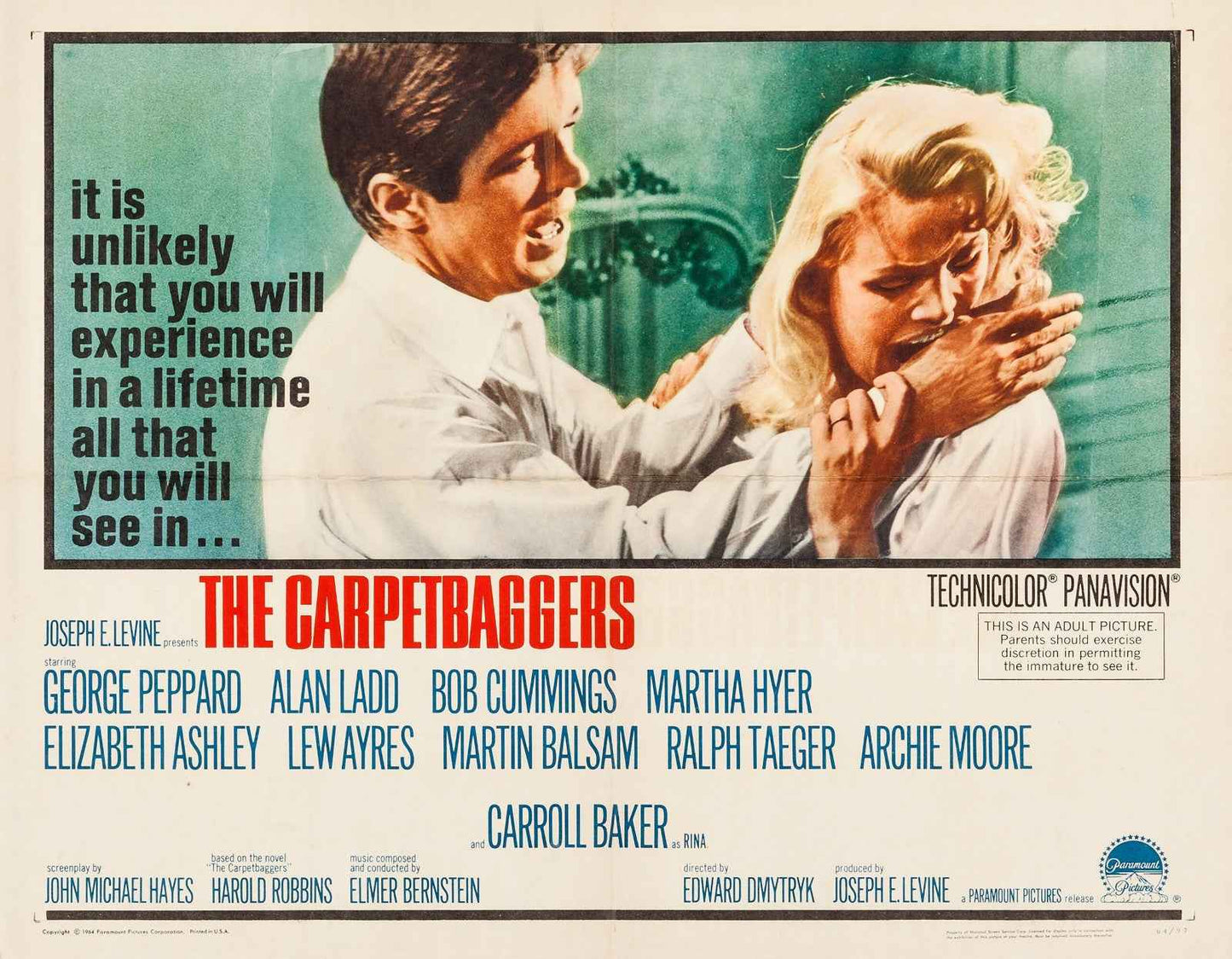The Carpetbaggers (1964) Alan Ladd, George Peppard - Drama DVD (Disc Only)
