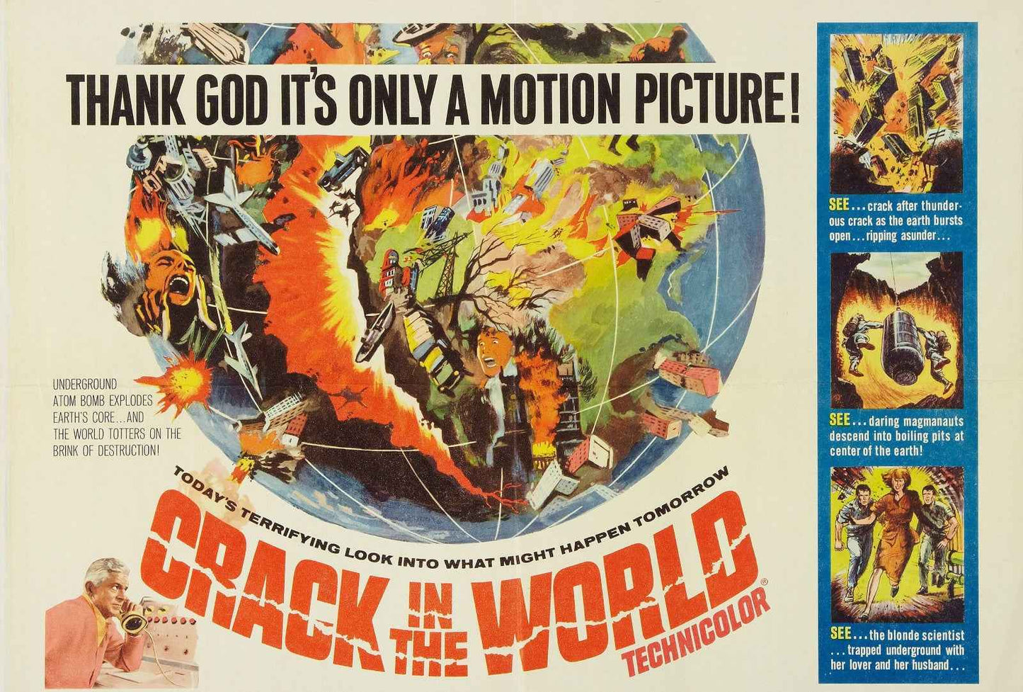 Crack in the World (1965) Dana Andrews - Sci-Fi, Disaster DVD (Disc Only)