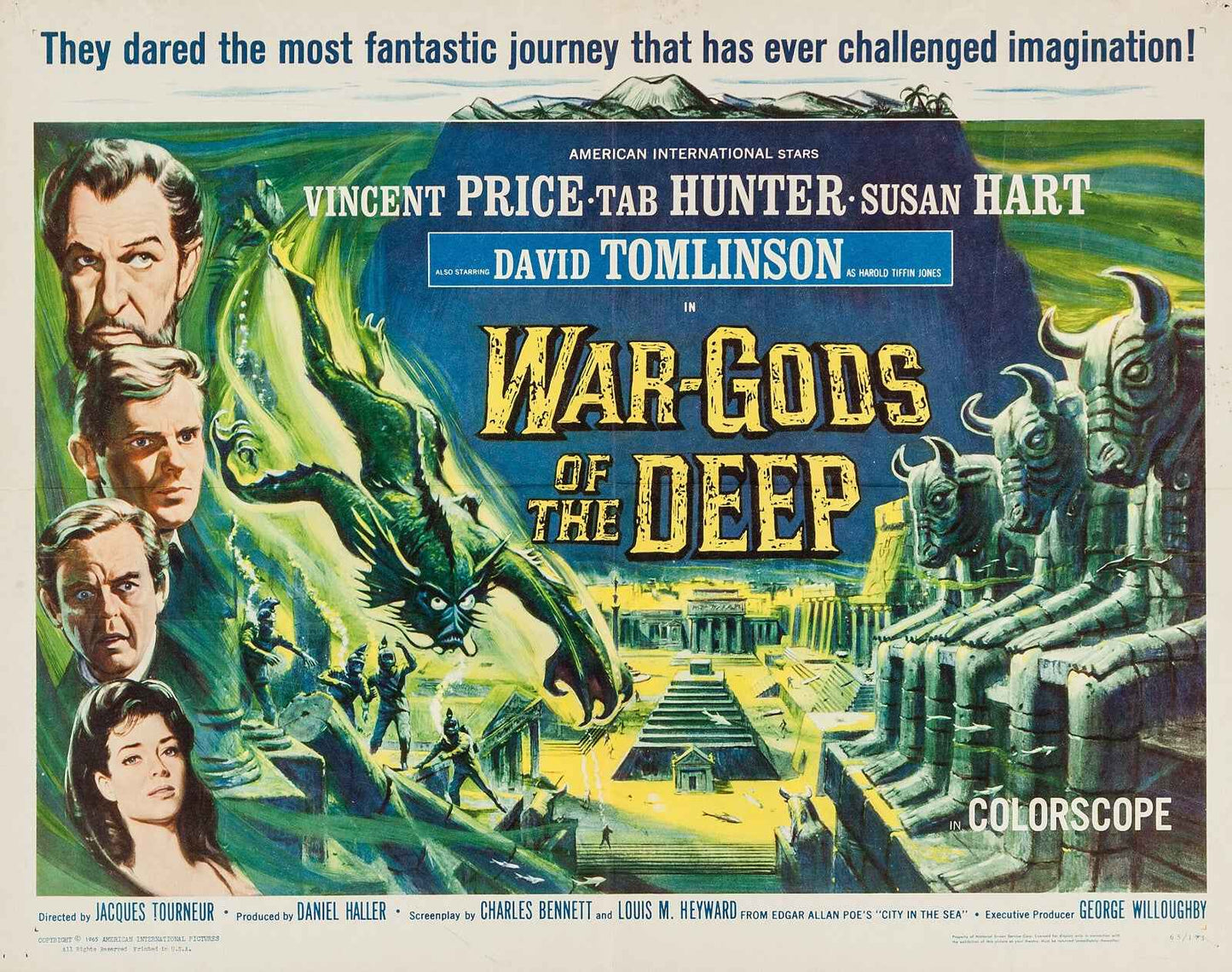 War Gods of the Deep (1965) Vincent Price - Fantasy Sci-Fi Adventure DVD (Disc Only)