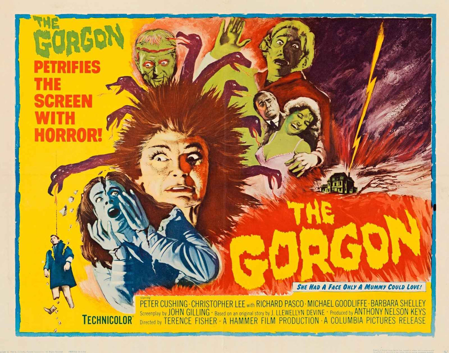 The Gorgon (1964) Peter Cushing, Christopher Lee - Fantasy Horror DVD (Disc Only)