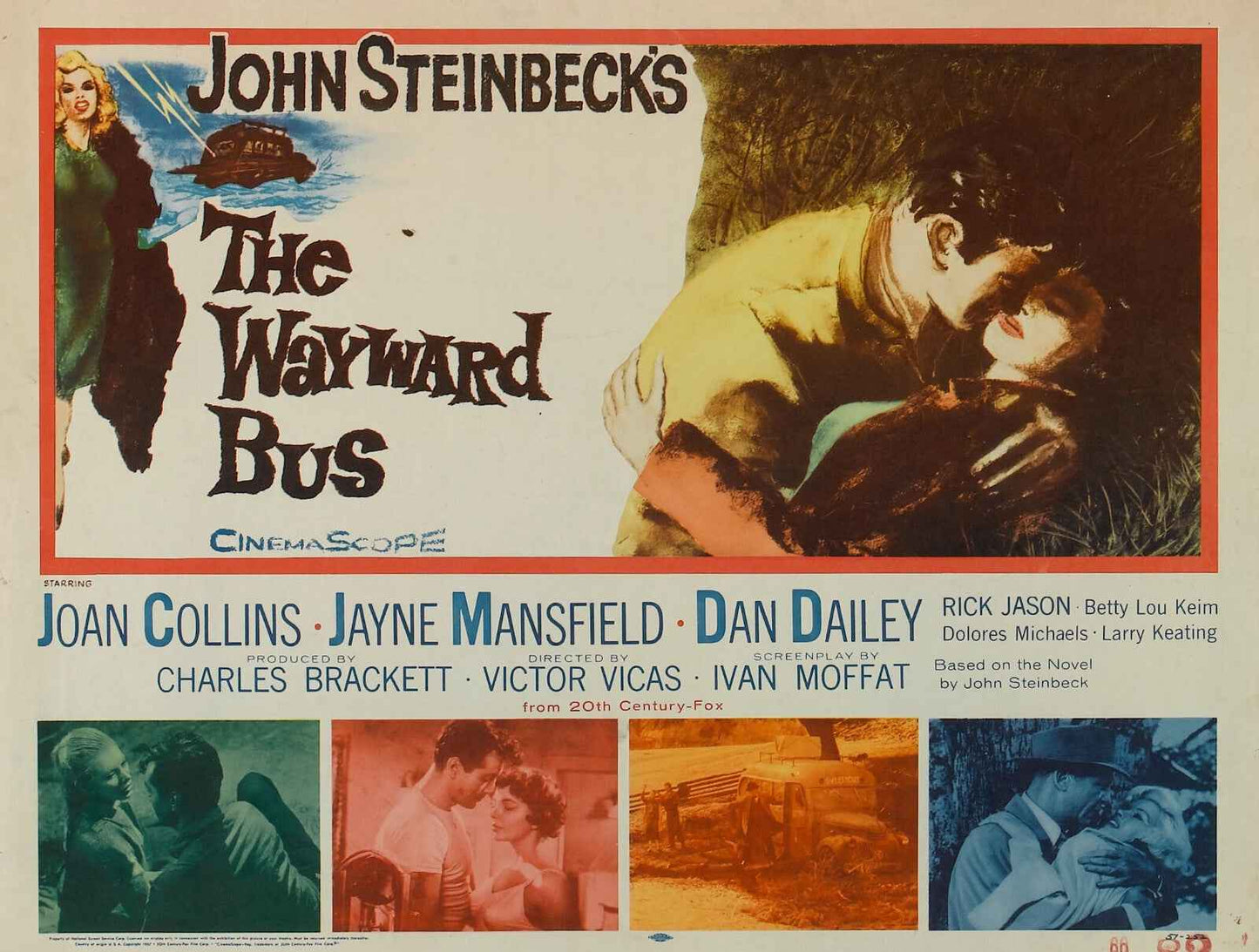 The Wayward Bus (1957) Joan Collins Jayne Mansfield - Drama DVD (Disc Only)