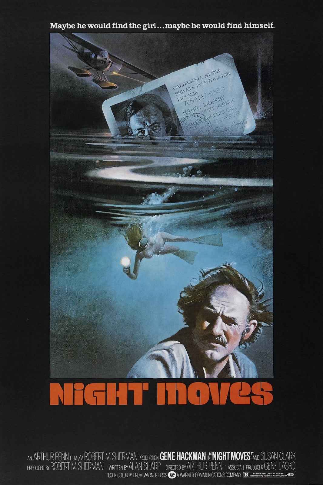 Night Moves (1975) Gene Hackman - Mystery Crime Thriller DVD (Disc Only)