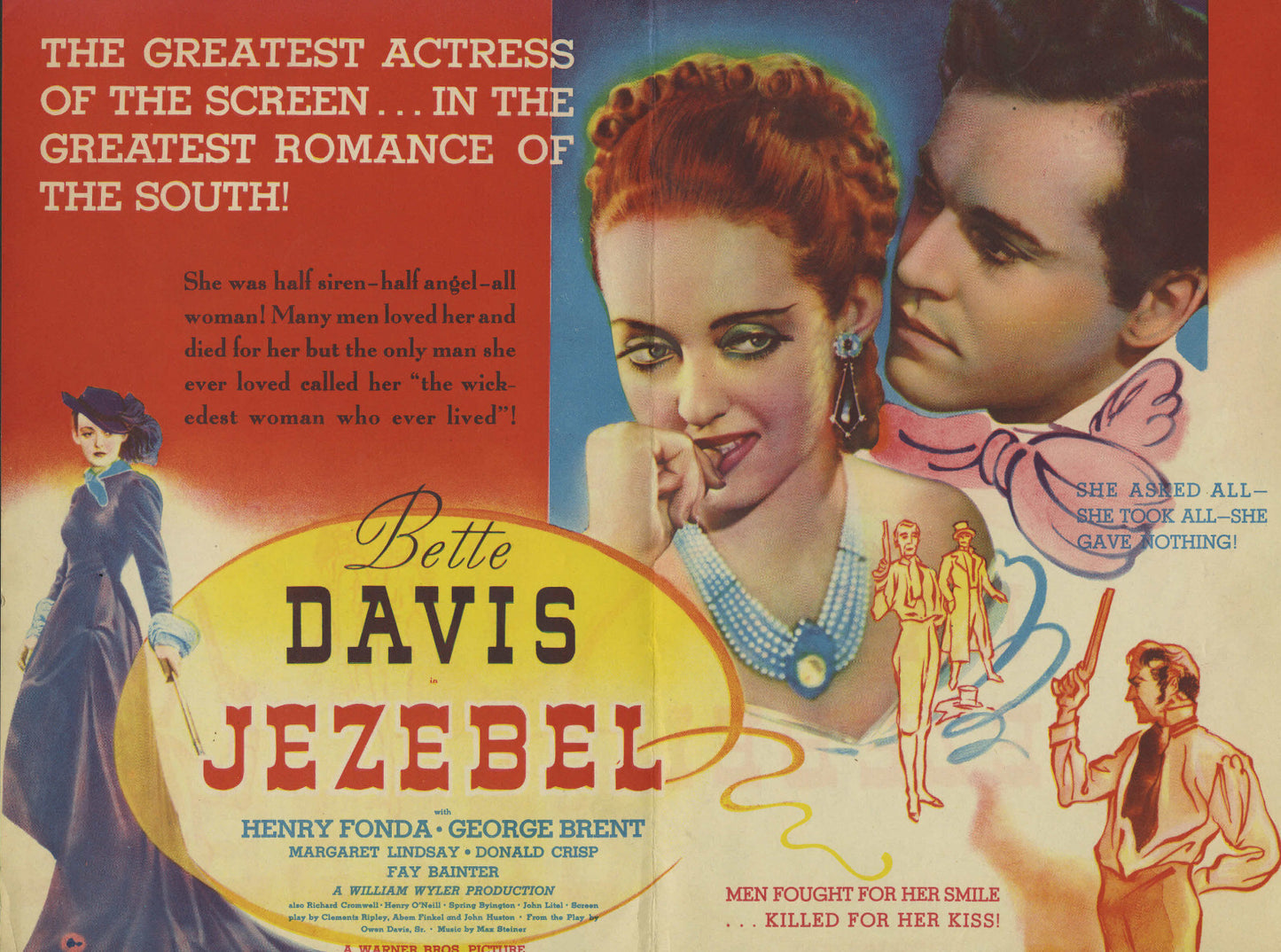 Jezebel (1938) Drama Bette Davis Henry Fonda DVD Public domain movie - Disc only
