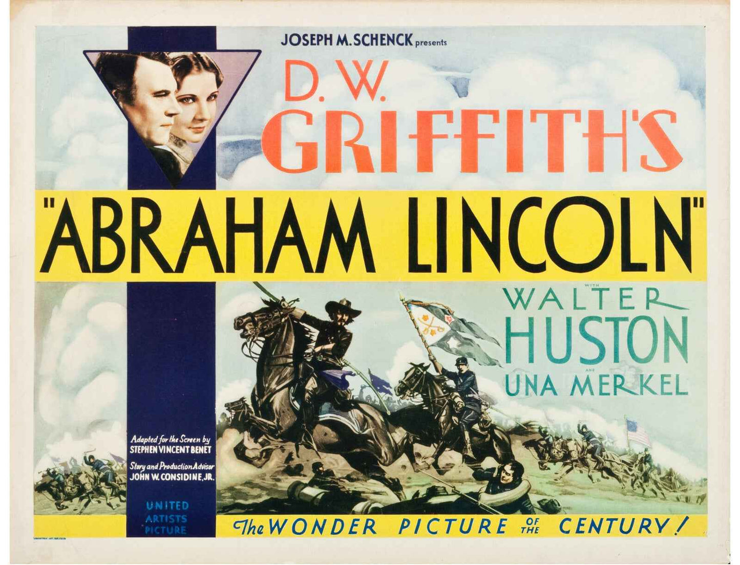 Abraham Lincoln (1930) Walter Huston - War History Drama DVD (Disc Only)