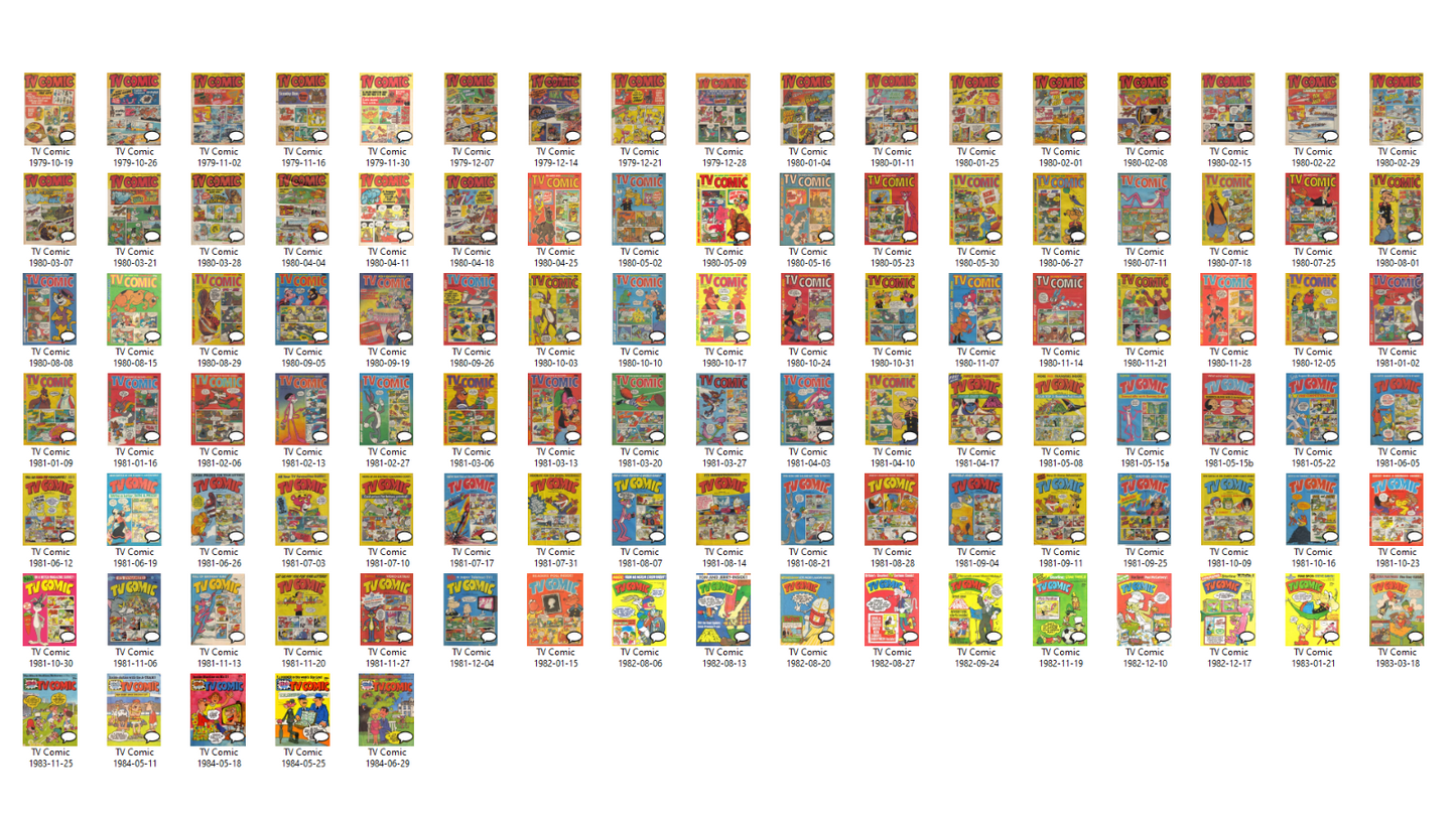TV Comic (1970s/1980s) The Comic Book Archive - 396 Issues! (2 Disc Set)
