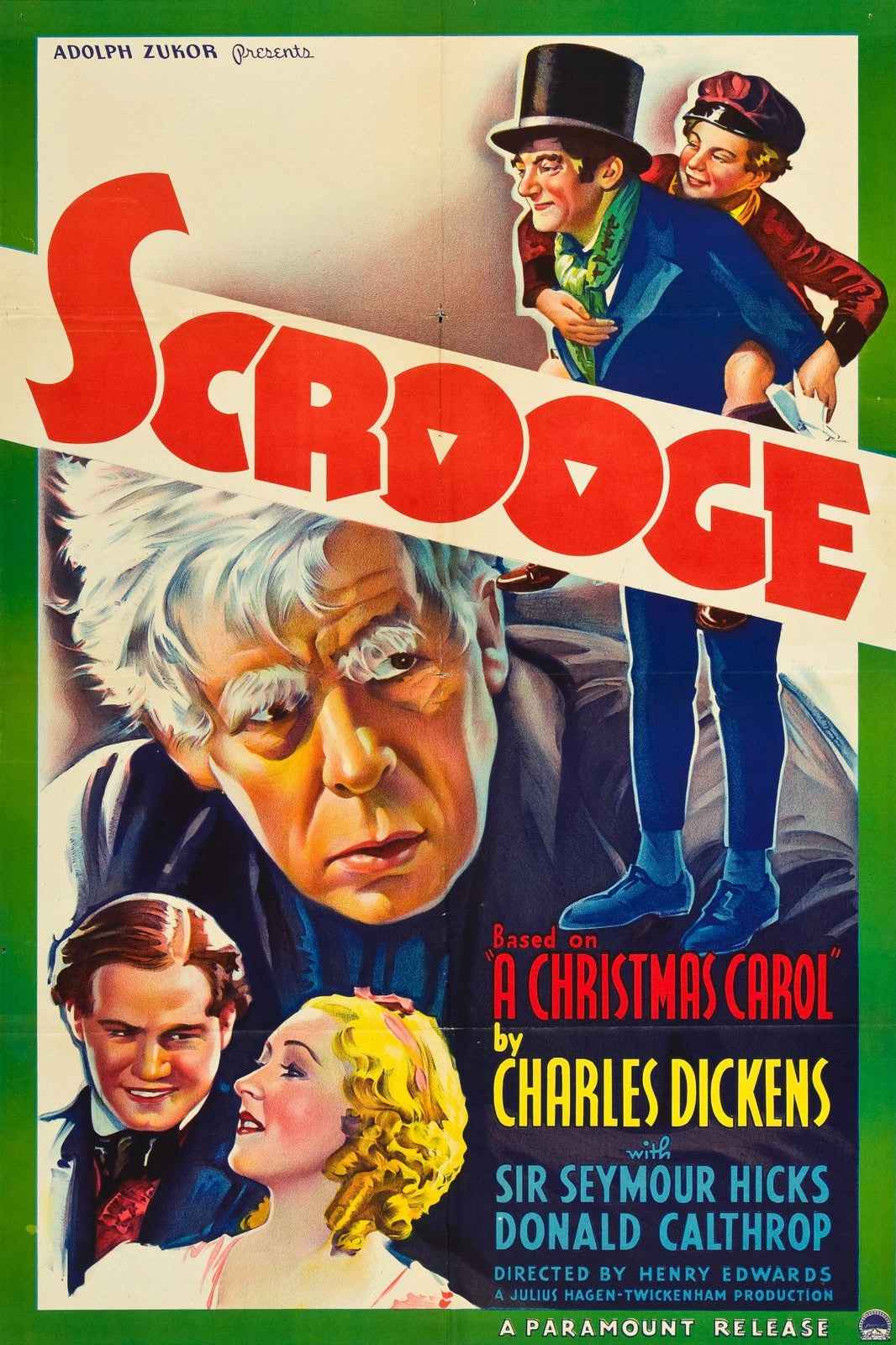 Scrooge in Colour (1935) Seymour Hicks - Fantasy Drama DVD (Disc Only)
