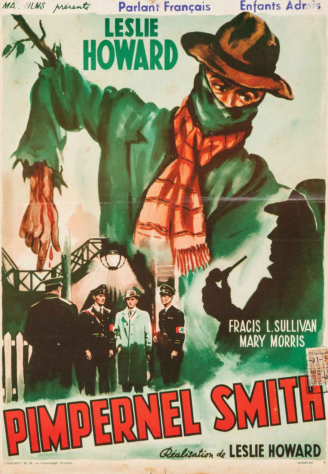 Pimpernel Smith (1941) Leslie Howard - Adventure Drama DVD (Disc Only)