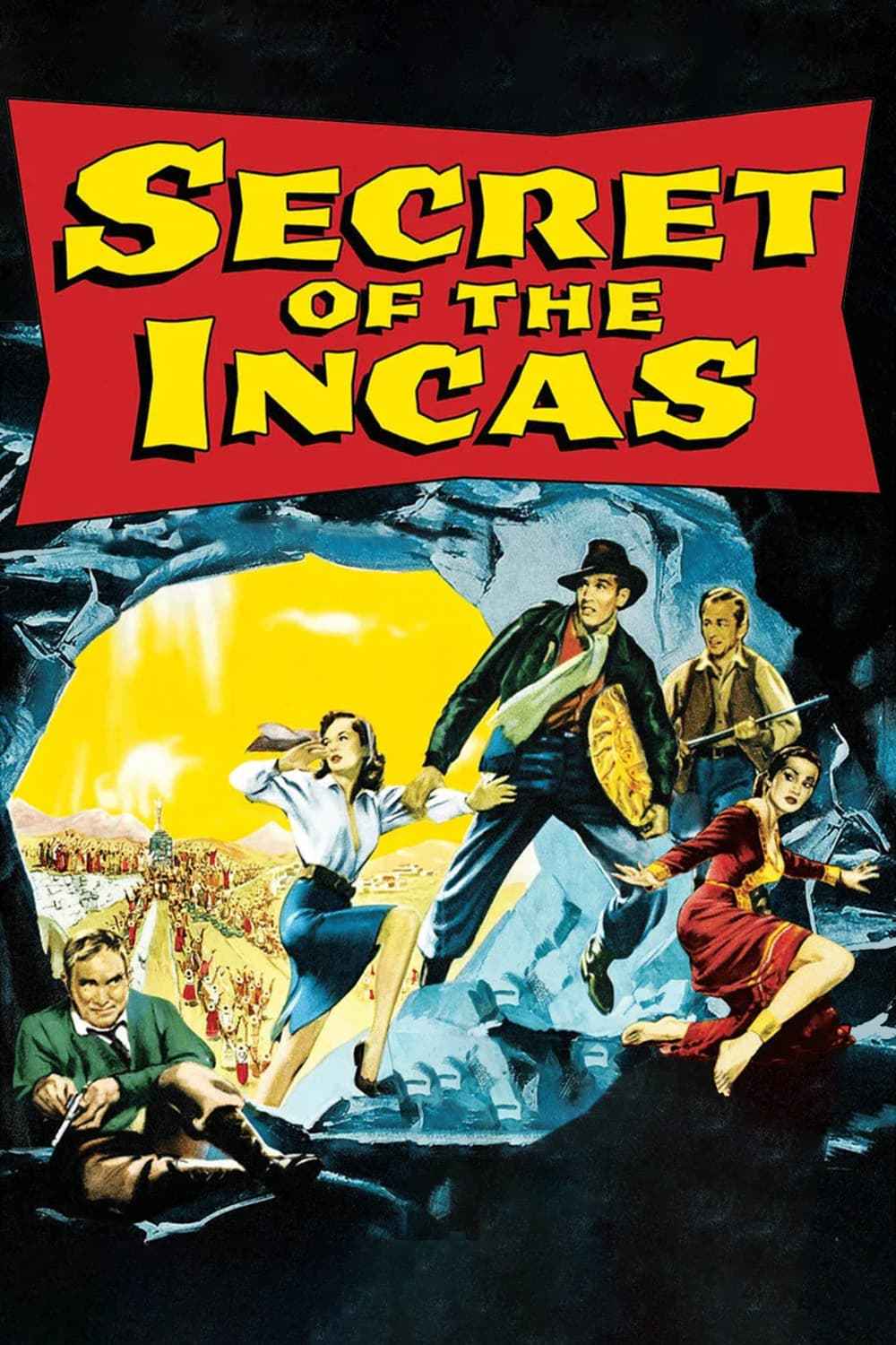 Secret of the Incas (1954) Charlton Heston, Nicole Maurey - Adventure DVD (Disc Only)