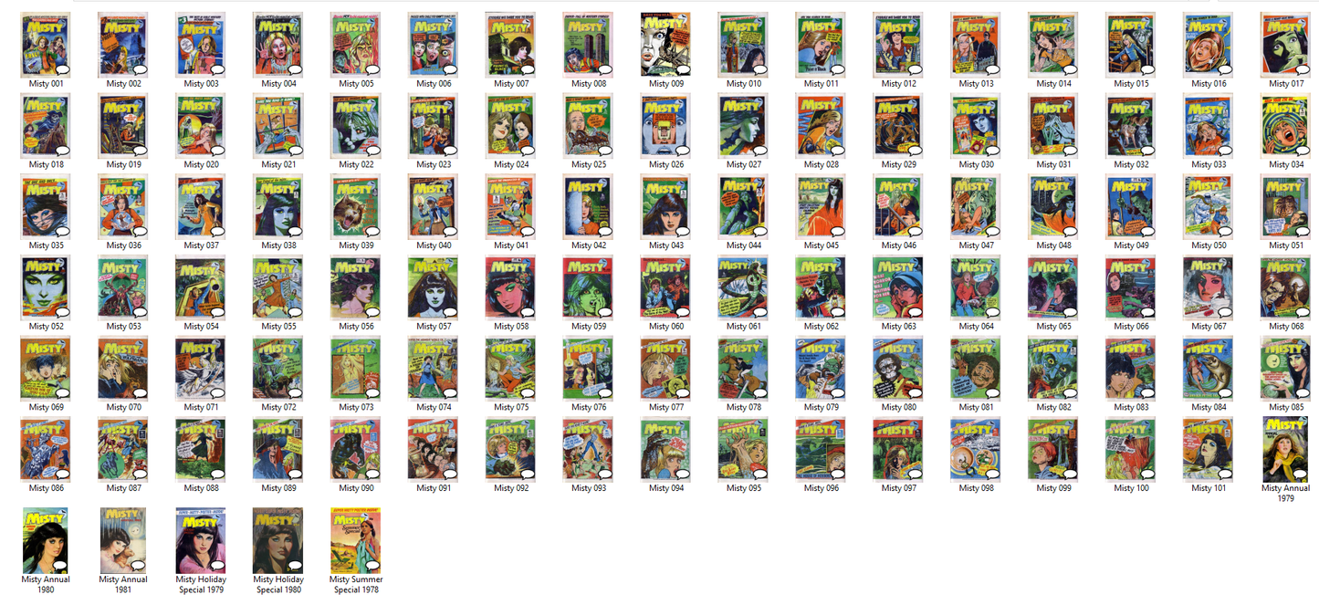 Misty - Complete Comic Collection on DVD-ROM +Annuals +Specials