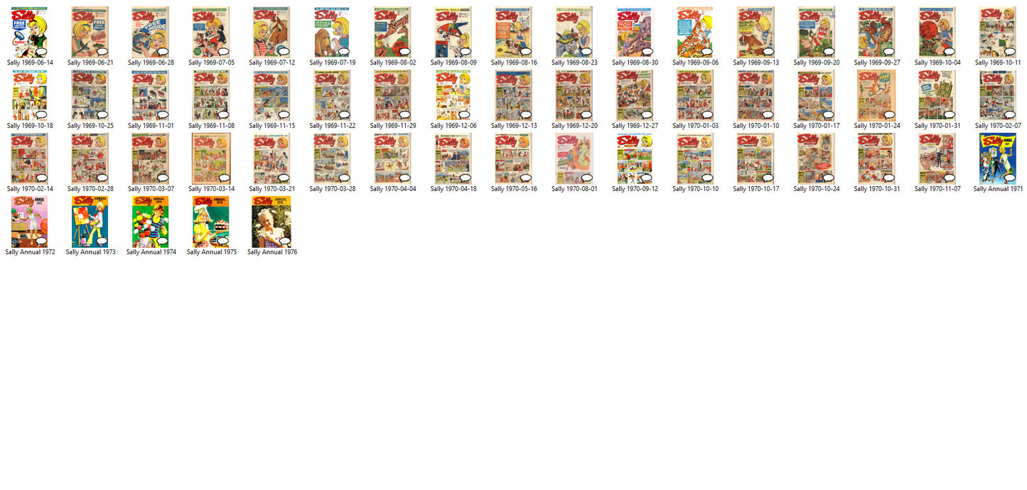 Sally - The Comic Book Collection on DVD-ROM +Annuals