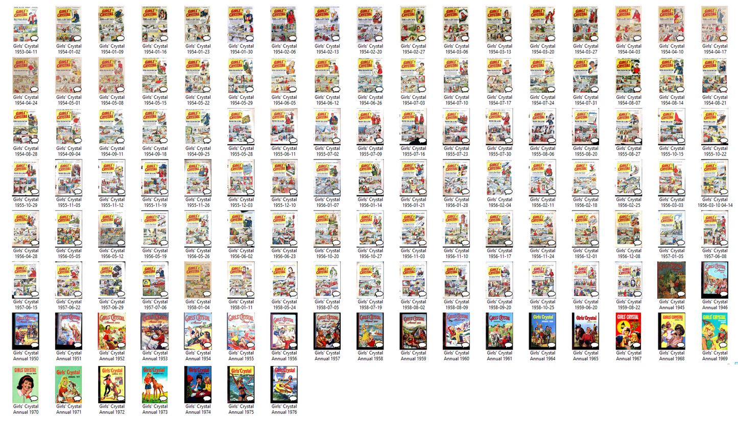 Girls Crystal - Comic Book Collection on DVD-ROM +Annuals