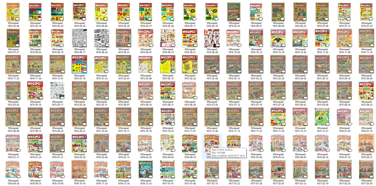 Whoopee! Comic – Comics, Annuals & Specials Collection on DVD (3 Disc Set) Over 280 issues