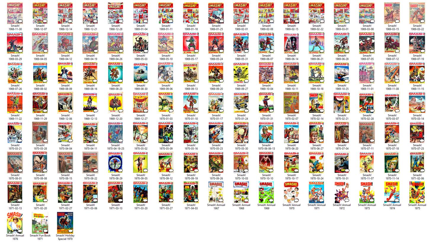 Smash! - The Comic Book Collection on DVD-ROM (2 Disc Set) 240+ Issues +Annuals