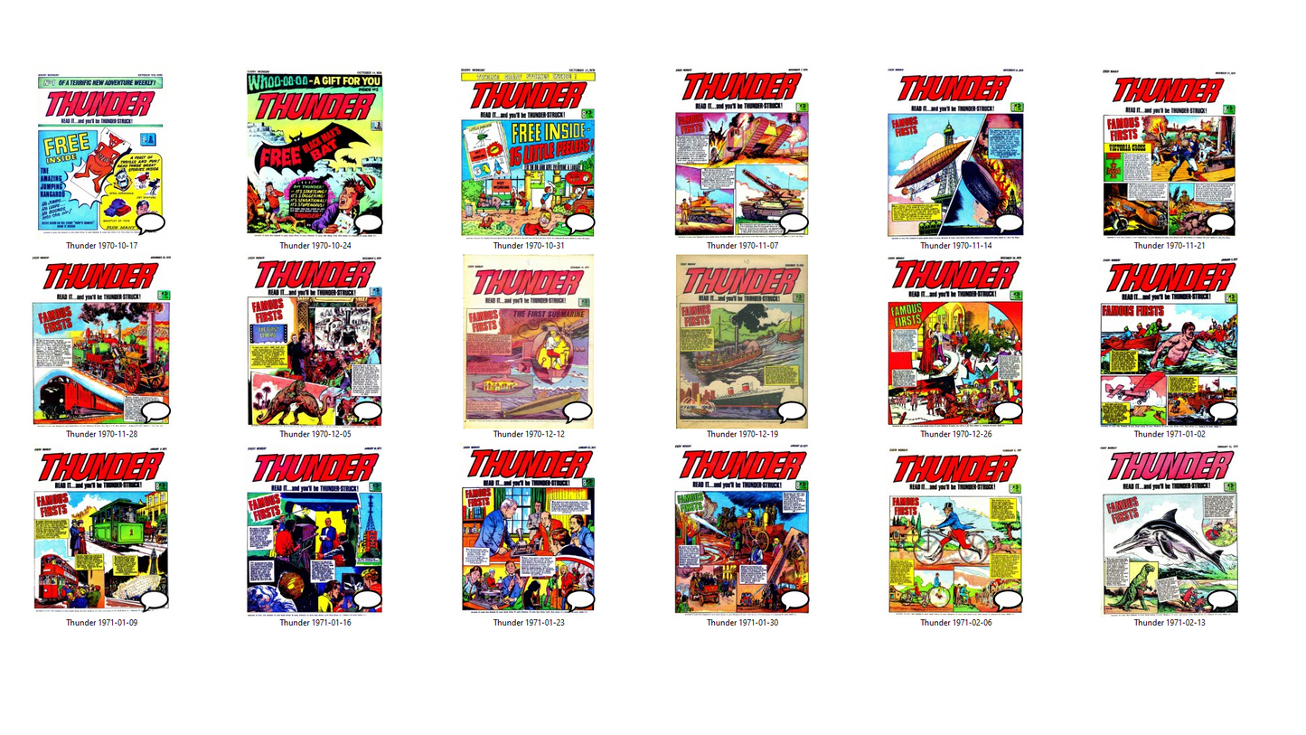 Thunder Comic - Complete Collection on DVD-ROM +Annuals