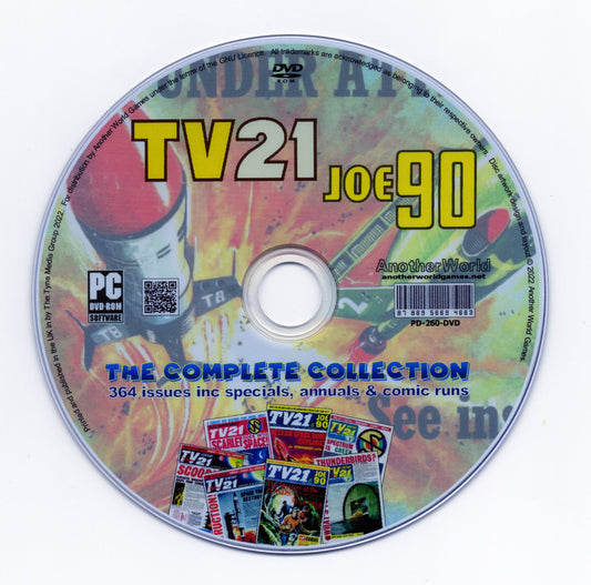 TV Century 21 & Joe 90 - Complete Collection on DVD-ROM Comics Annuals & Magazines - AnotherWorldGames