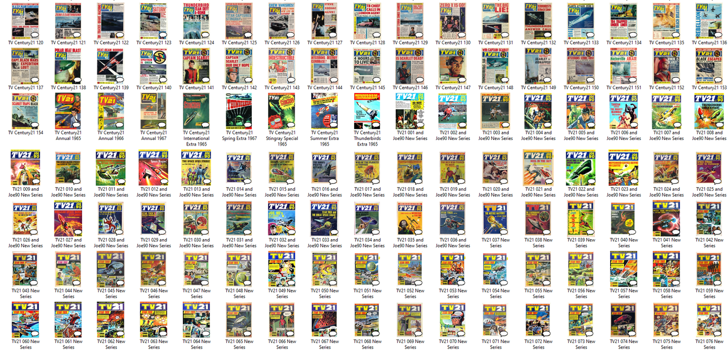 TV Century 21 & Joe 90 - Complete Collection on DVD-ROM Comics Annuals & Magazines