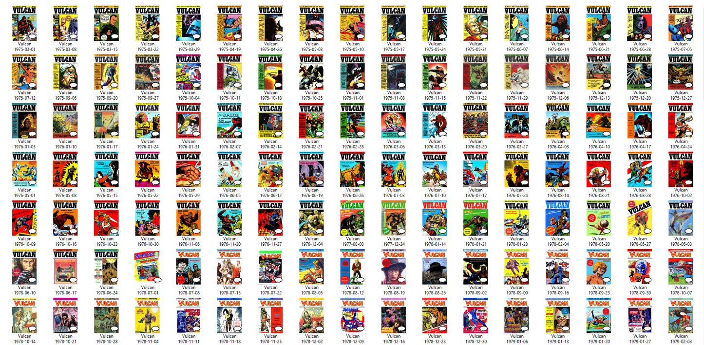 Vulcan Comic - The Comic Collection on DVD-ROM 180+ Issues +Annuals +Specials (2 Disc Set)