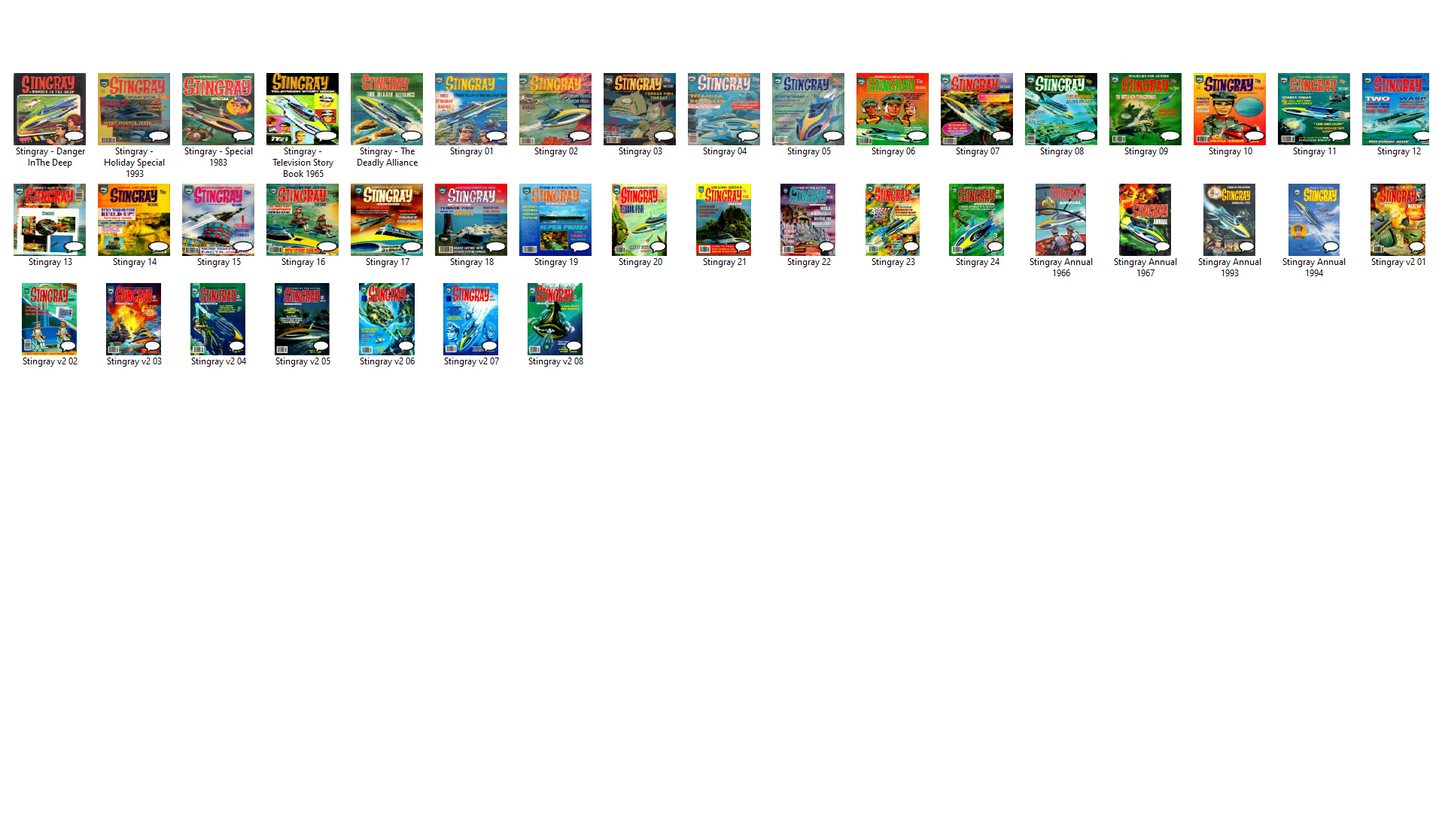 Stingray Comic & Magazine Collection on DVD-ROM - Comics Magazines Annuals & More