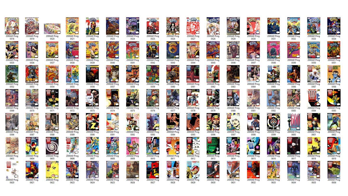 2000AD Progs (Full Run 1985-1992) Comic Collection on DVD-ROM (2 Disc Set)