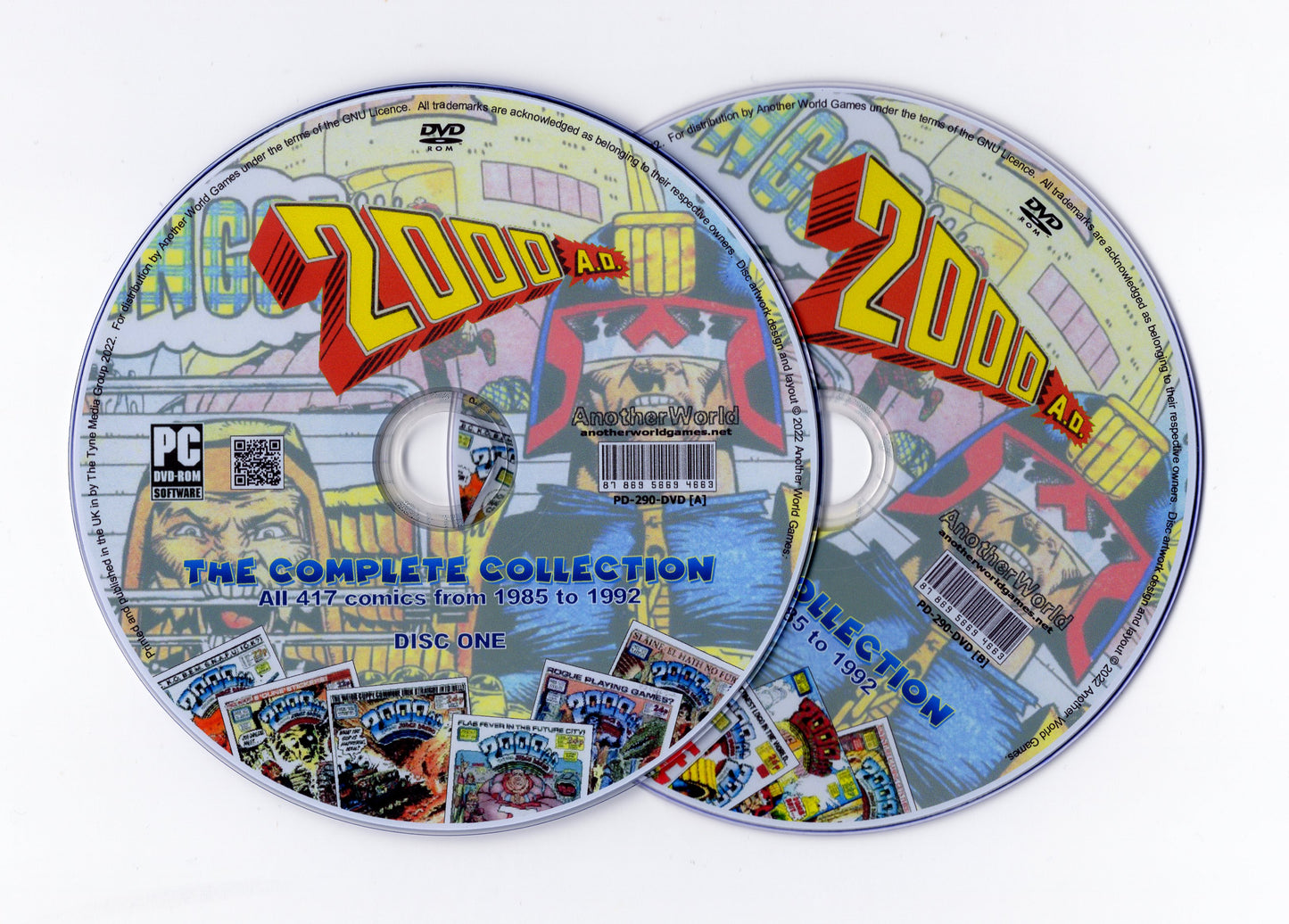 2000AD Progs (Full Run 1985-1992) Comic Collection on DVD-ROM (2 Disc Set)
