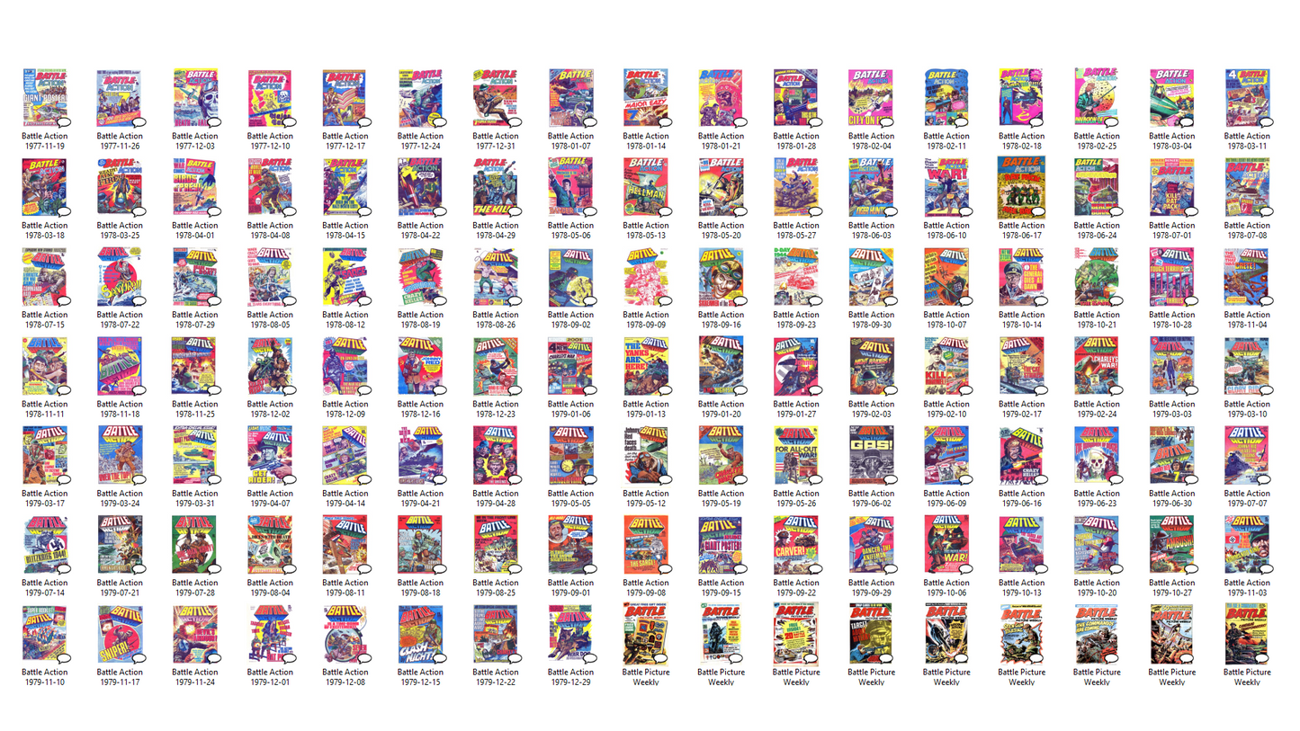 Battle Picture Weekly (1970s) Complete Comic Archive on DVD-ROM