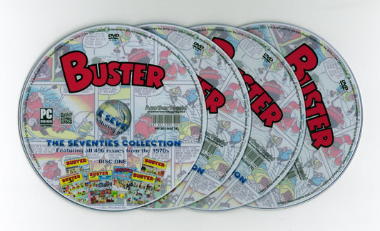 Buster (1970s) The Complete 1970s Comic Collection on DVD-ROM (4 Disc Set) - AnotherWorldGames
