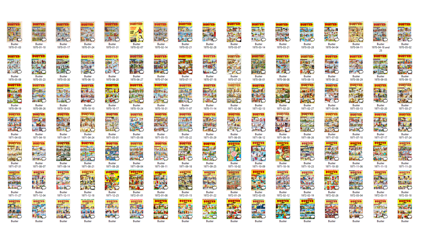 Buster (1970s) The Complete 1970s Comic Collection on DVD-ROM (4 Disc Set)