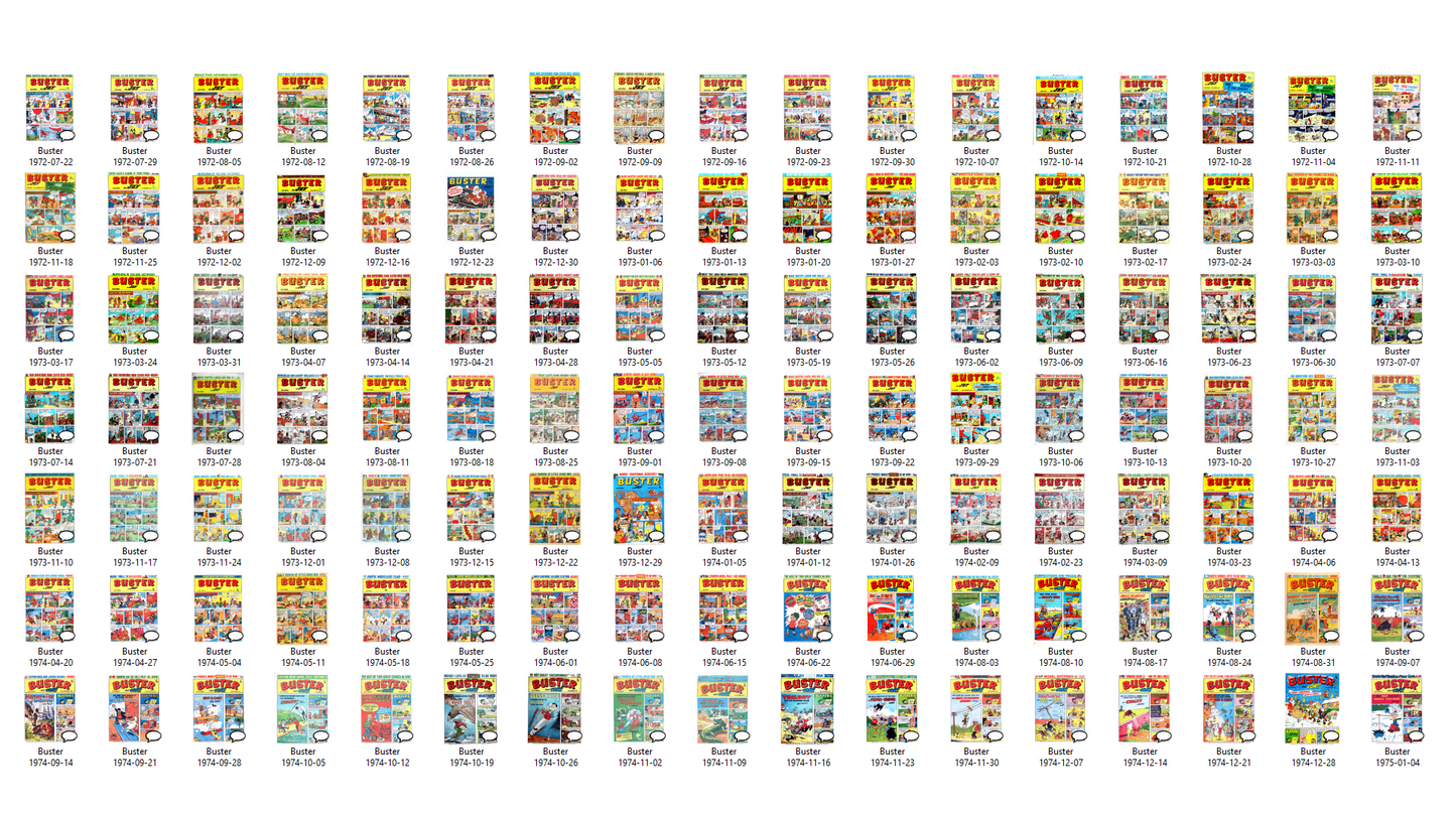 Buster (1970s) The Complete 1970s Comic Collection on DVD-ROM (4 Disc Set)
