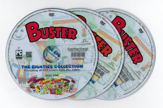 Buster (1980s) The Complete 1980s Comic Collection on DVD-ROM (4 Disc Set) - AnotherWorldGames