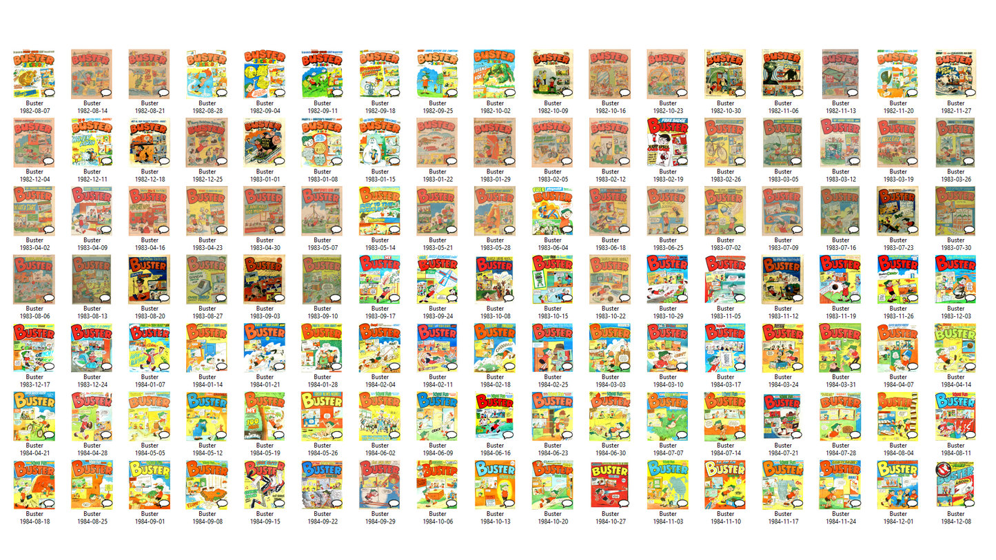 Buster (1980s) The Complete 1980s Comic Collection on DVD-ROM (4 Disc Set)