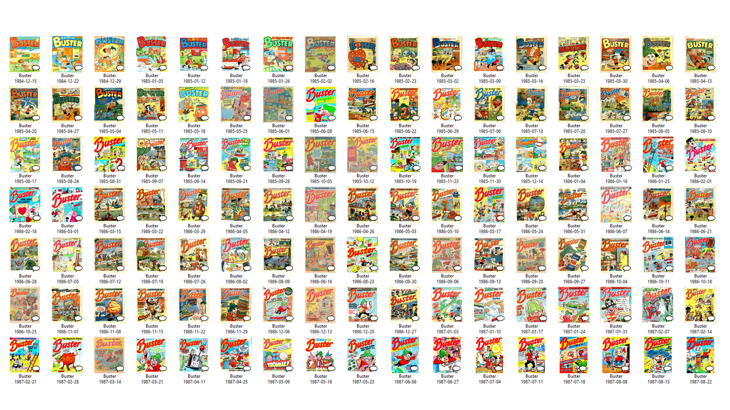 Buster (1980s) The Complete 1980s Comic Collection on DVD-ROM (4 Disc Set)
