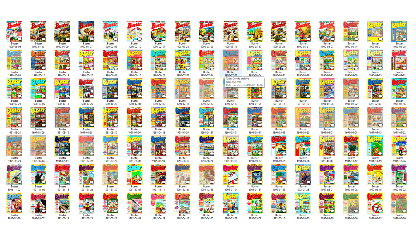 Buster (1990s) The Complete 1990s Comic Collection on DVD-ROM (4 Disc Set)