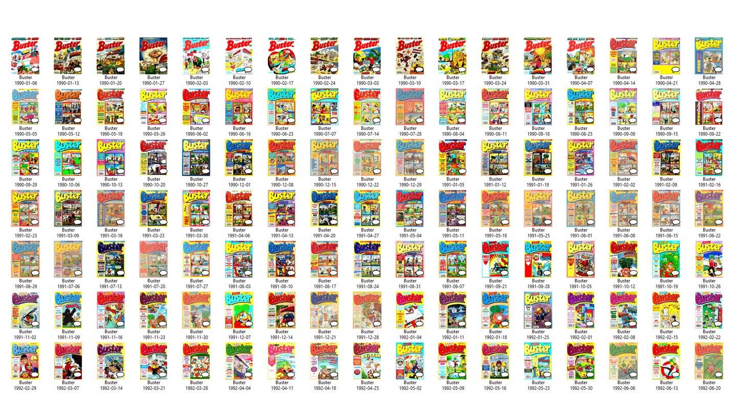 Buster (1990s) The Complete 1990s Comic Collection on DVD-ROM (4 Disc Set)
