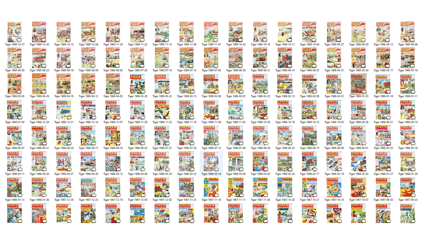 Tiger – The 1960s Comic Book Archive on DVD-ROM – 430+ Issues! (4 Disc Set)