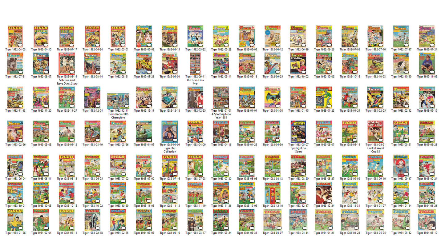 Tiger - The 1980s Comic Book Archive on DVD-ROM – 260+ Issues! (2 Disc Set)